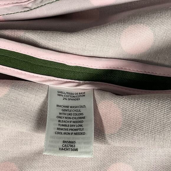 Halogen x Atlantic-Pacific Olive Green Polka Dot Utility Jacket Size Small NWOT - Picture 11 of 14